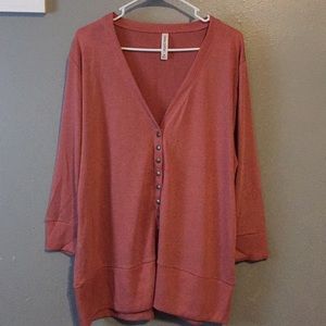Zenana Outfitters Three Quarter Sleeve Cardigan